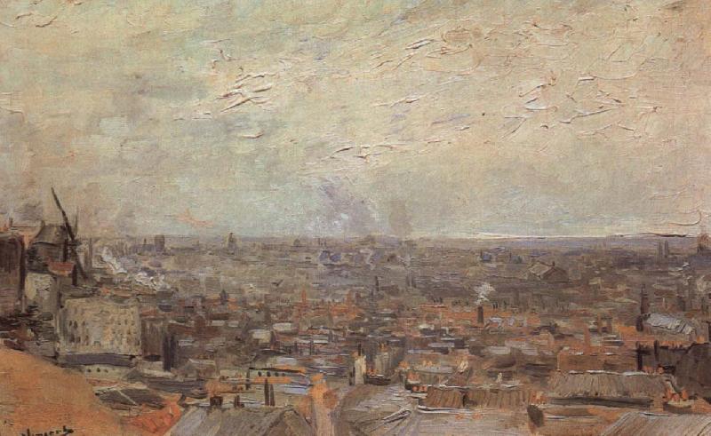 Vincent Van Gogh View of Paris From Montmatre oil painting image